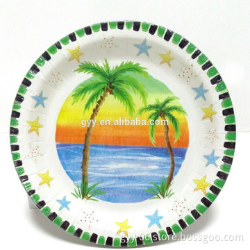 Disposable Paper Plate, Disposable Paper Dishes, Printed Paper Plate